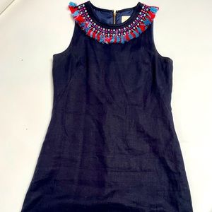 Kate Spade Dress - navy with neck and her detail